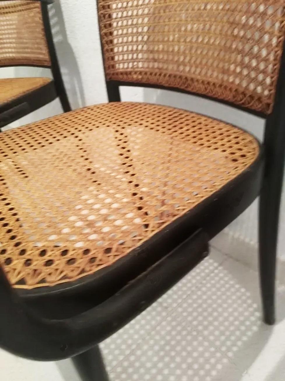 Thonet  Josef Hoffmann Bentwood Chairs, No. 811 Set of Two, Czech Republic In Good Condition In Mombuey, Zamora
