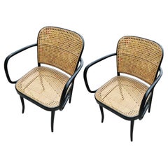 Thonet  Josef Hoffmann Bentwood Chairs, No. 811 Set of Two, Czech Republic