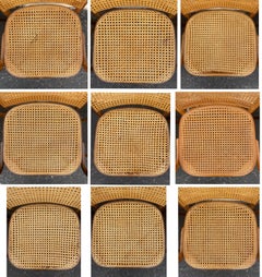 Josef Hoffmann Bentwood & Cane "Prague" Thonet 811 Chairs, Set of 9