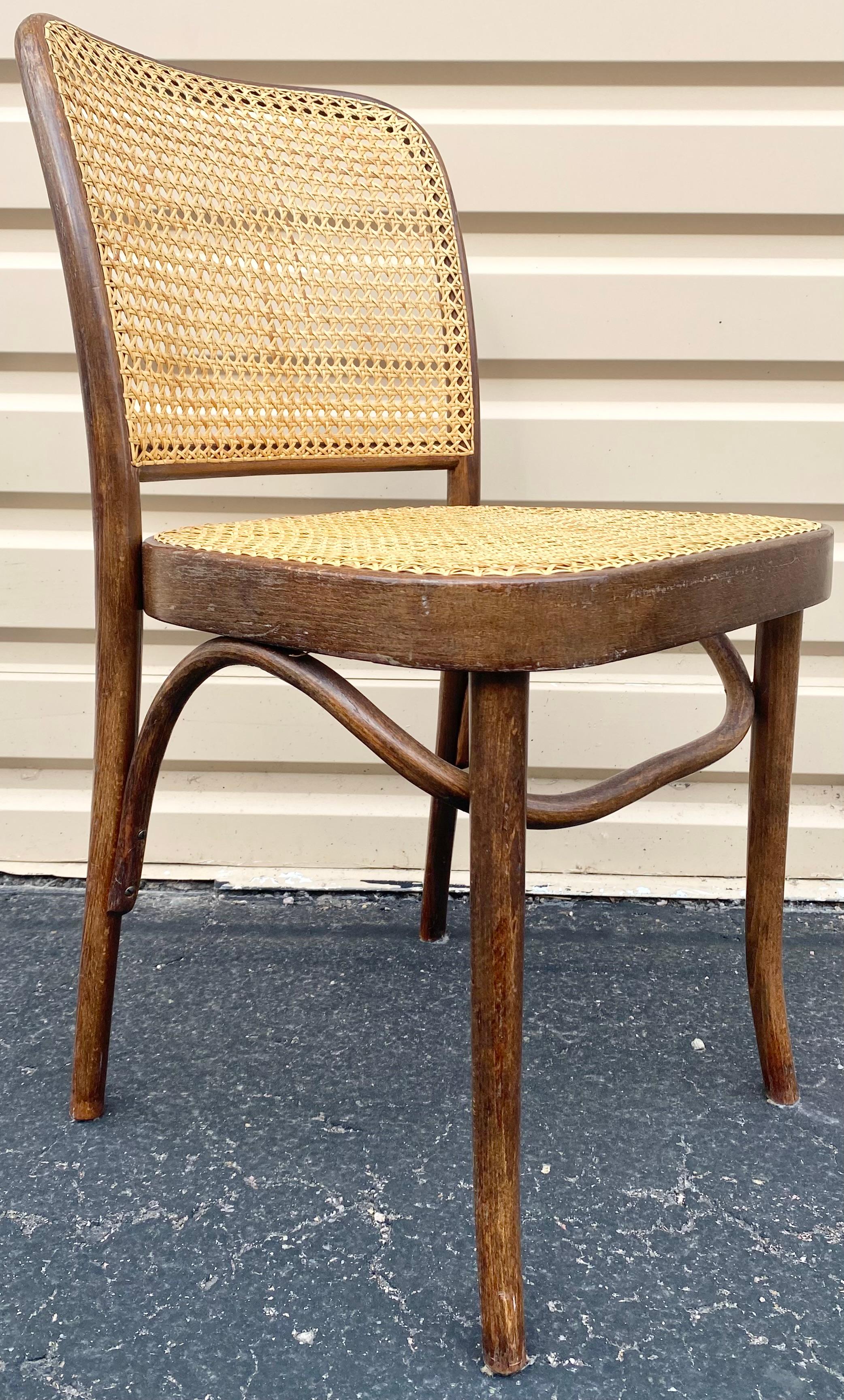 Mid-Century Modern Josef Hoffmann Bentwood & Cane 
