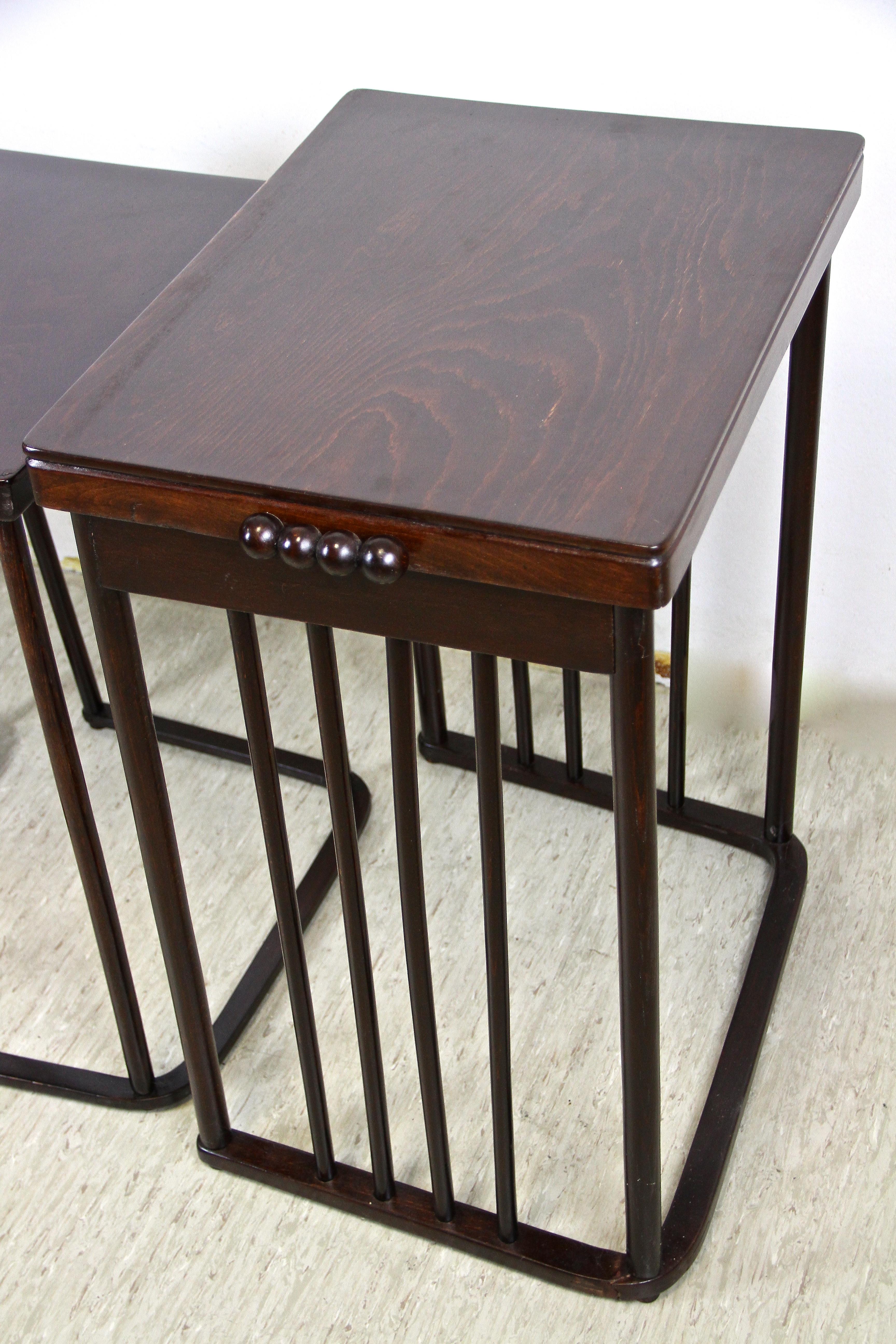 Josef Hoffmann Bentwood Nesting Table Mod. 986 by J & J Kohn, Austria, 1905 6