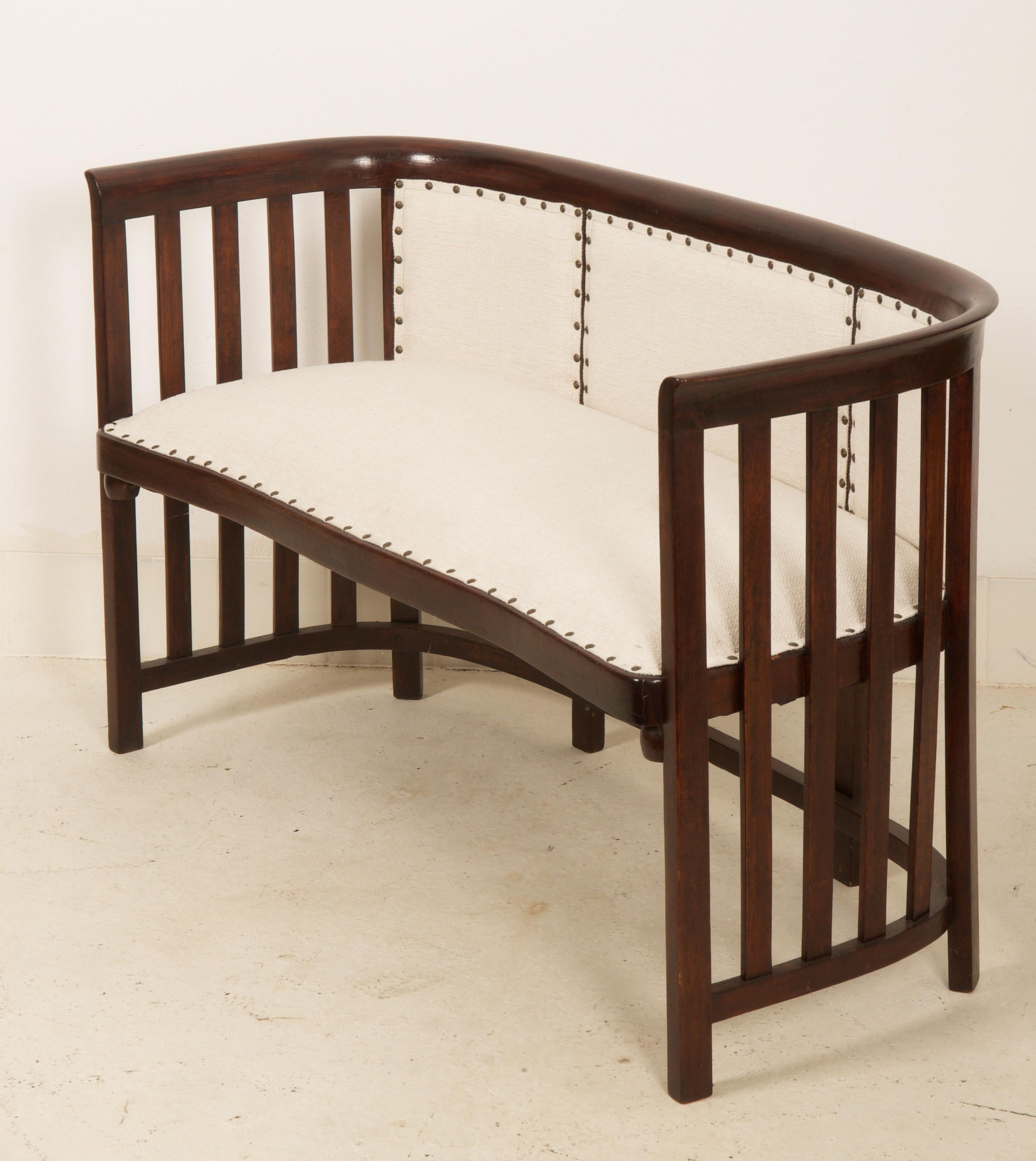 Beech Josef Hoffmann Bentwood Settee For Sale