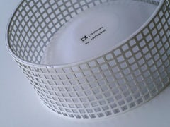 Josef Hoffmann by Bieffeplast 1970s Weiner Werkstätte White Bowl