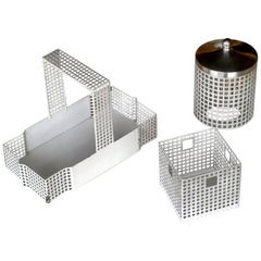 Josef Hoffmann by Bieffeplast 1970s Weiner Werkstatte White Set