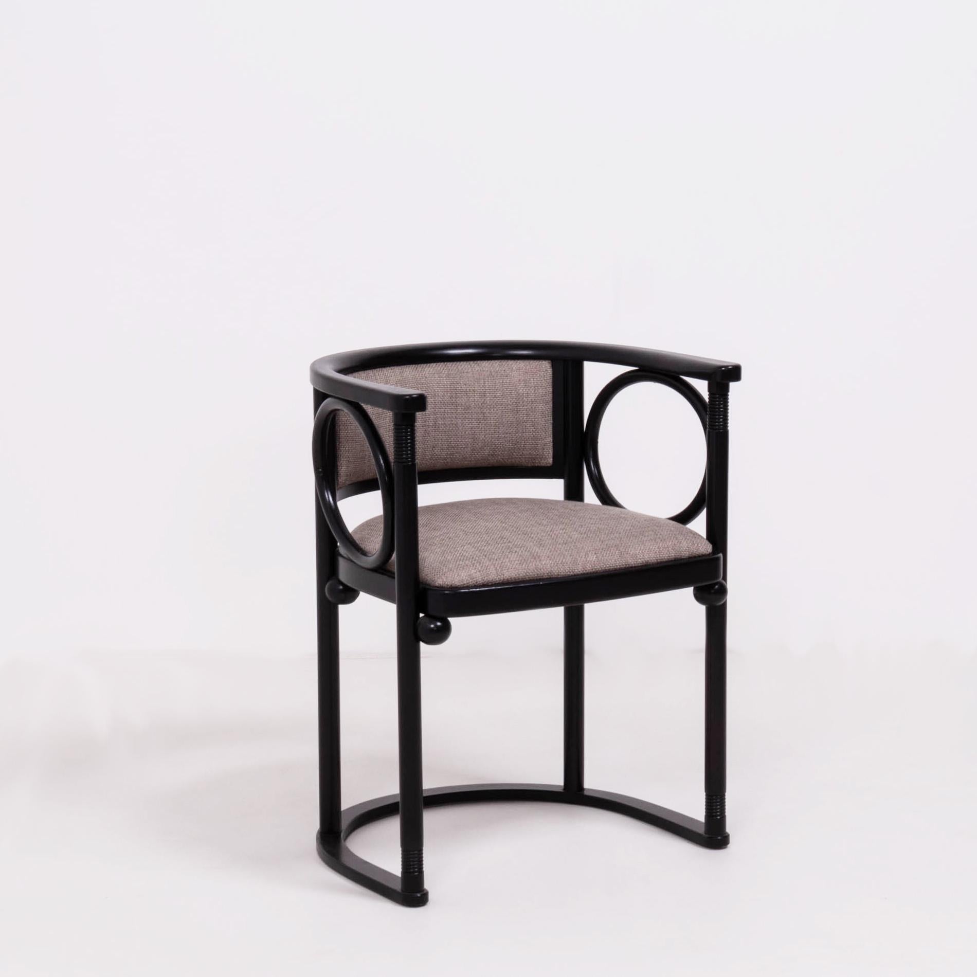 Art Deco Josef Hoffmann by Wittmann Black Bentwood Dining Chairs, Set of 6 In Good Condition In London, GB