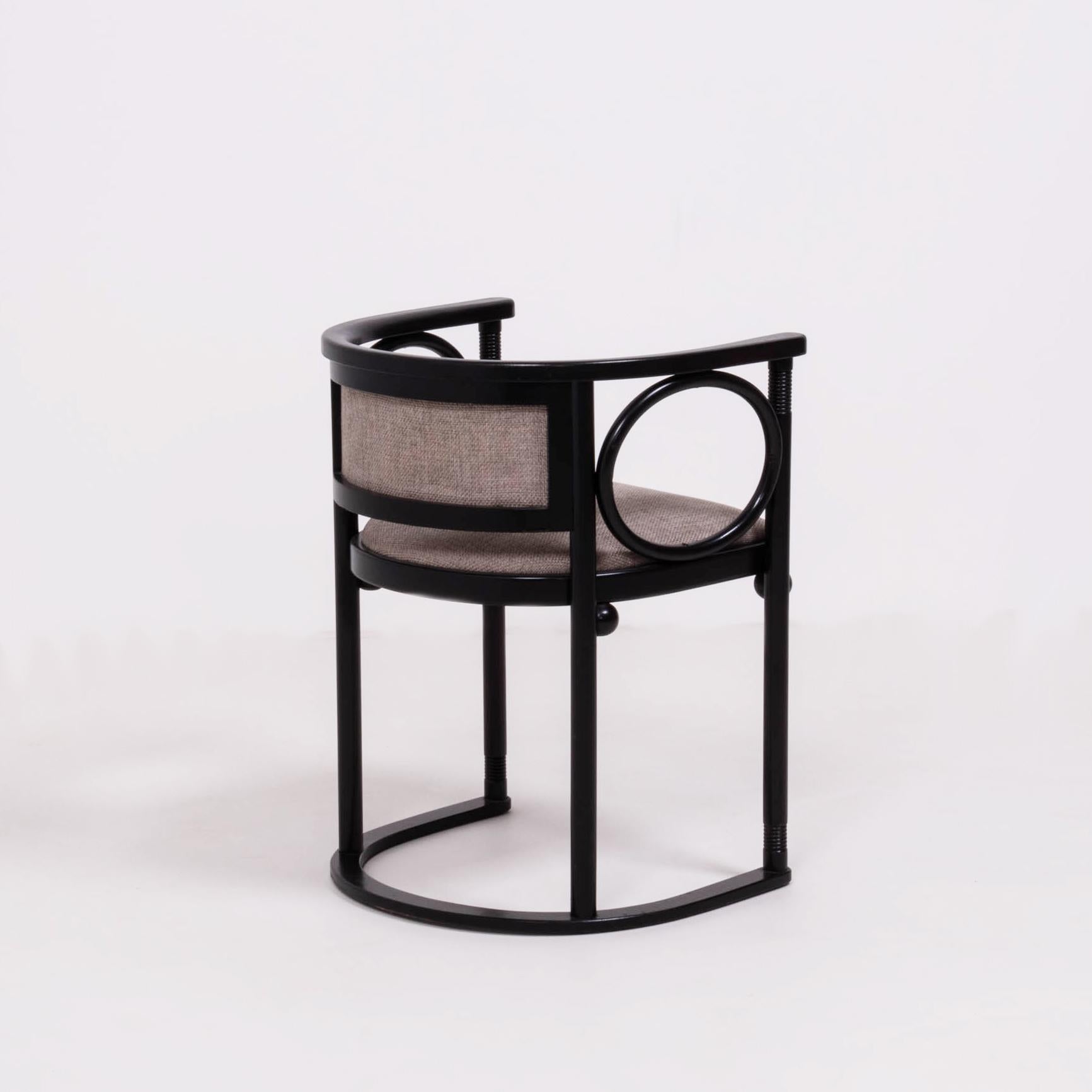 Art Deco Josef Hoffmann by Wittmann Black Bentwood Dining Chairs, Set of 6 1