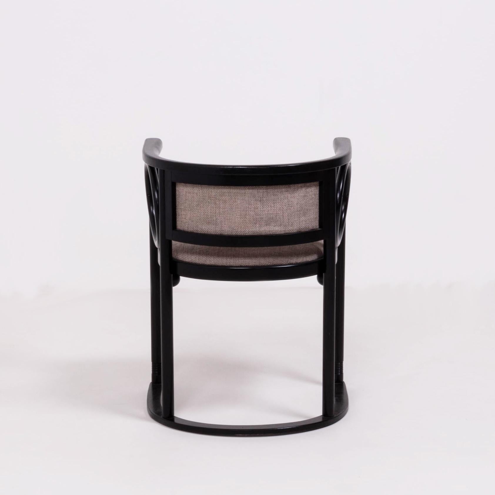 Art Deco Josef Hoffmann by Wittmann Black Bentwood Dining Chairs, Set of 6 2