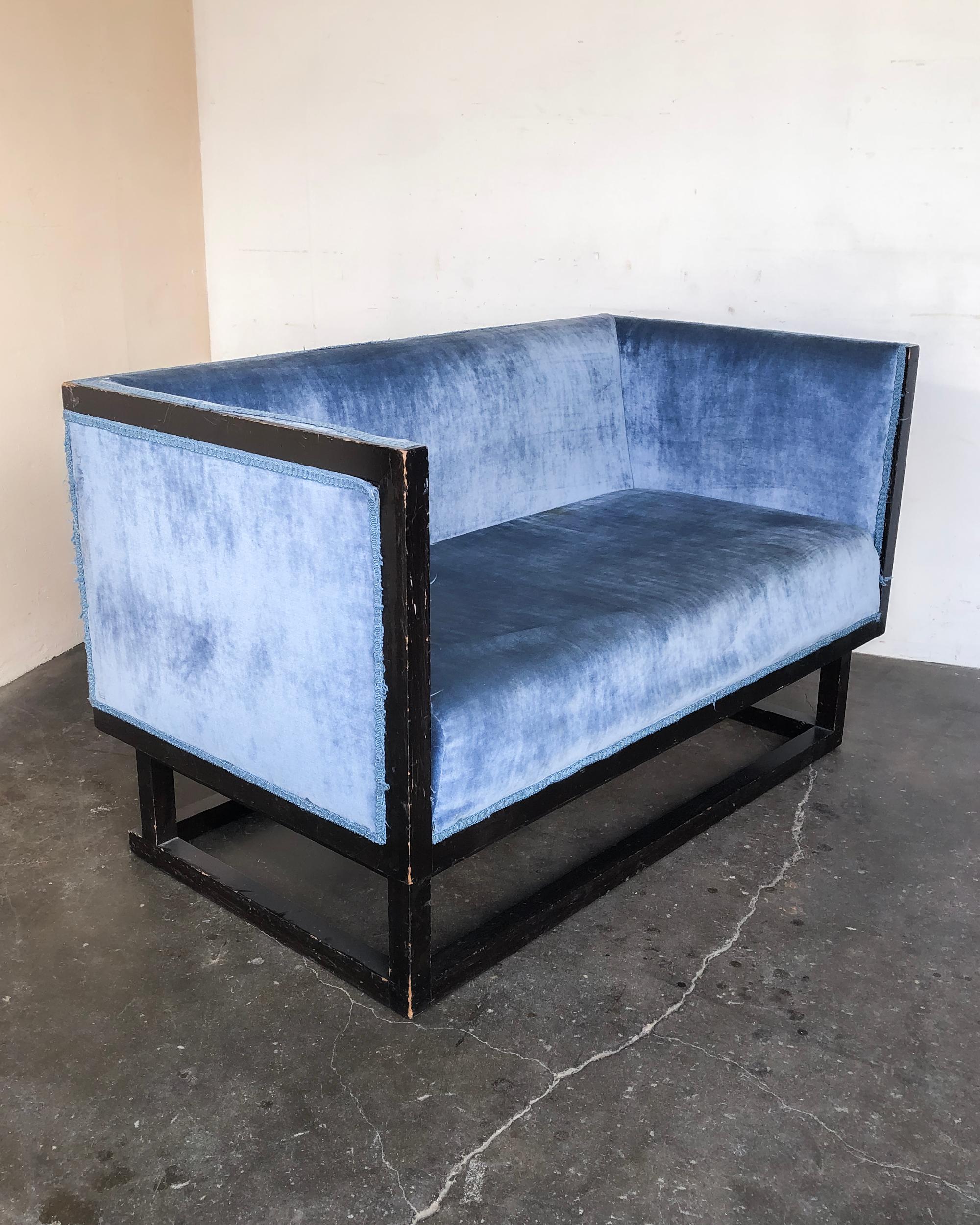 Josef Hoffmann Cabinet Seating Set Sofa Loveseat and Chairs by Wittman Austria For Sale 4