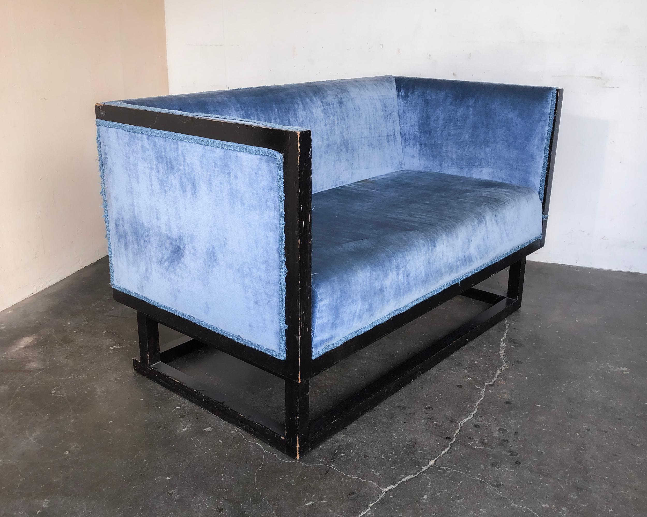 Josef Hoffmann Cabinet Seating Set Sofa Loveseat and Chairs by Wittman Austria For Sale 6