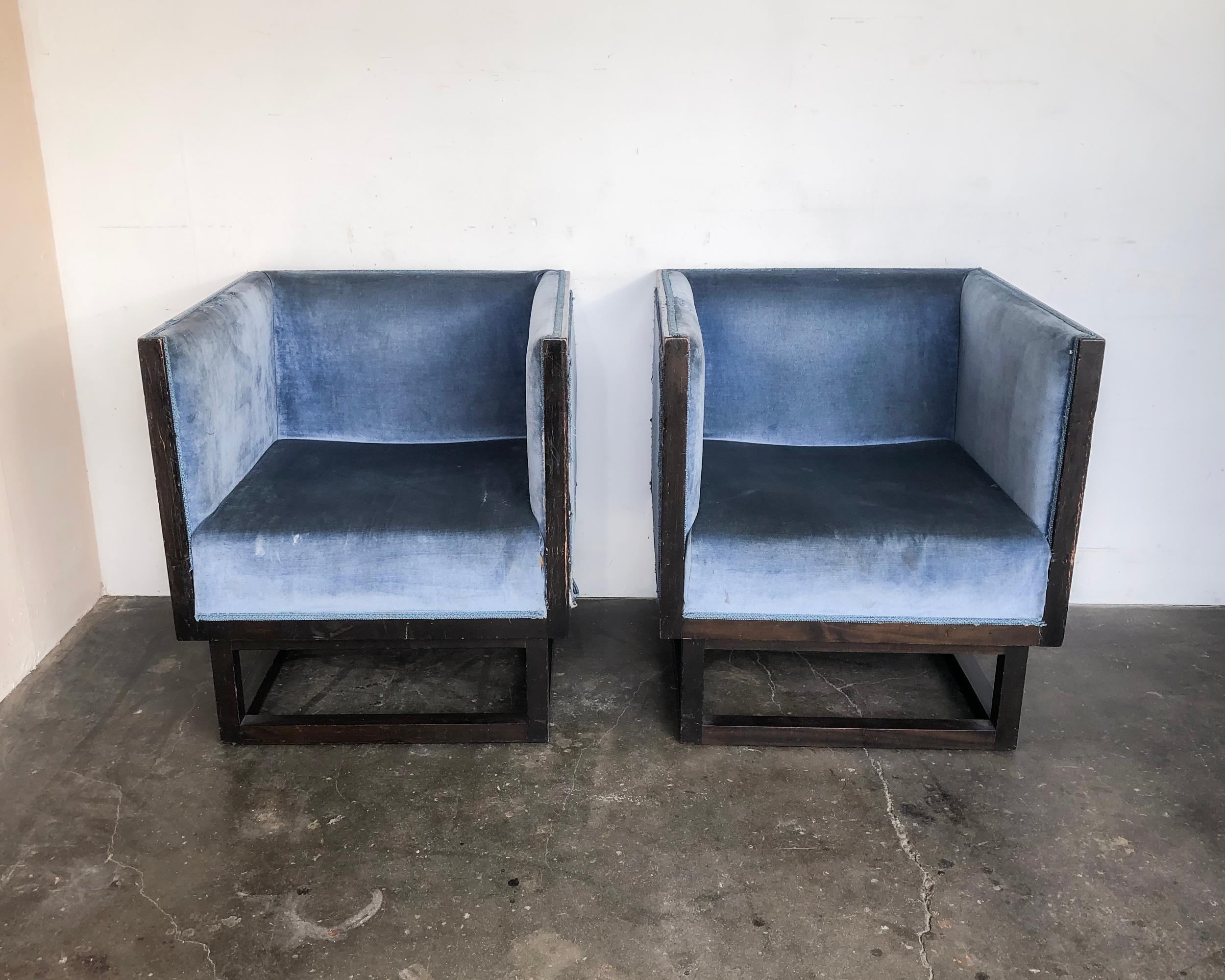 Austrian Josef Hoffmann Cabinet Seating Set Sofa Loveseat and Chairs by Wittman Austria For Sale