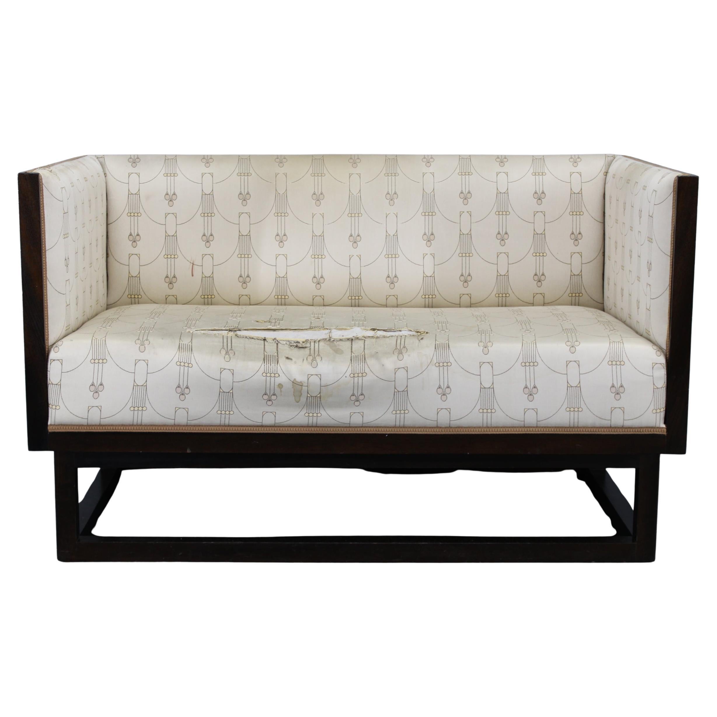 Josef Hoffmann "Cabinet" Sofa by Wittmann, Austria