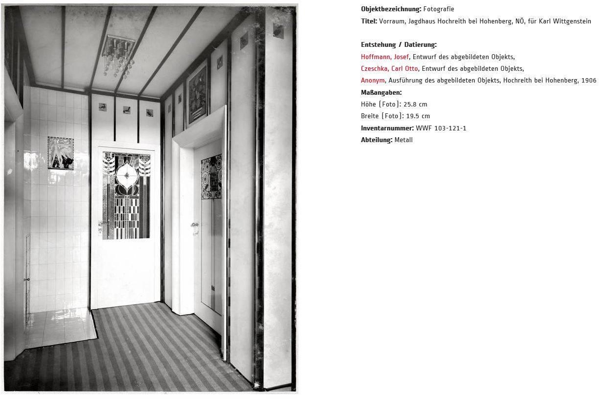 Ceiling-lamp for the hunting-lodge of Karl Wittgenstein, the father of the philosopher Ludwig Wittgenstein material: solid brass, surface varnished or nickel-plated, all other surfaces on request.

All components according to the UL regulations,