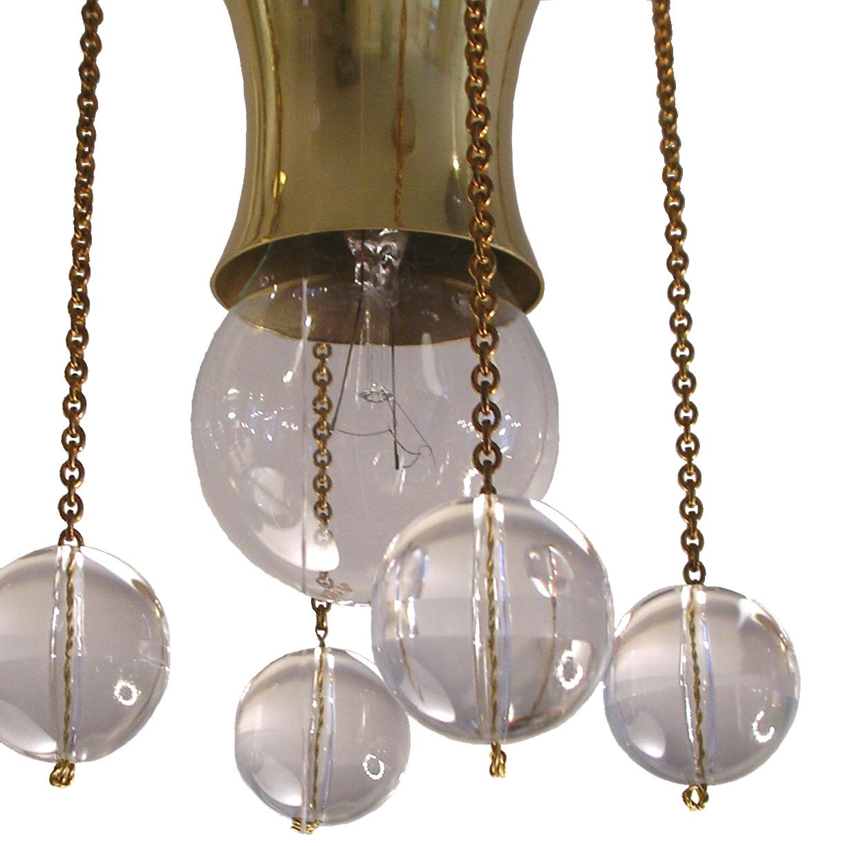 Austrian Josef Hoffmann Ceiling Lamp Wiener Werkstaette for Karl Wittgenstein, Re-Edition For Sale
