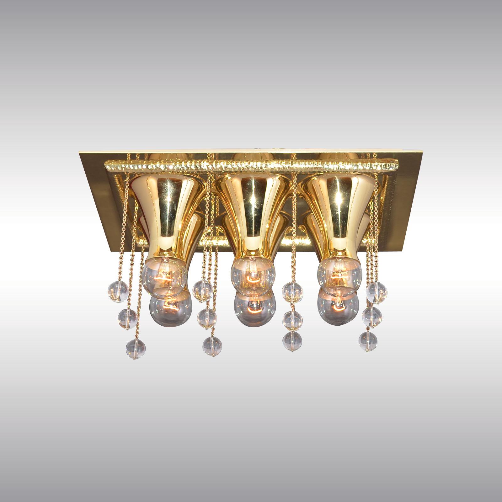 Hand-Crafted Josef Hoffmann Ceiling Lamp Wiener Werkstaette for Karl Wittgenstein, Re-Edition For Sale