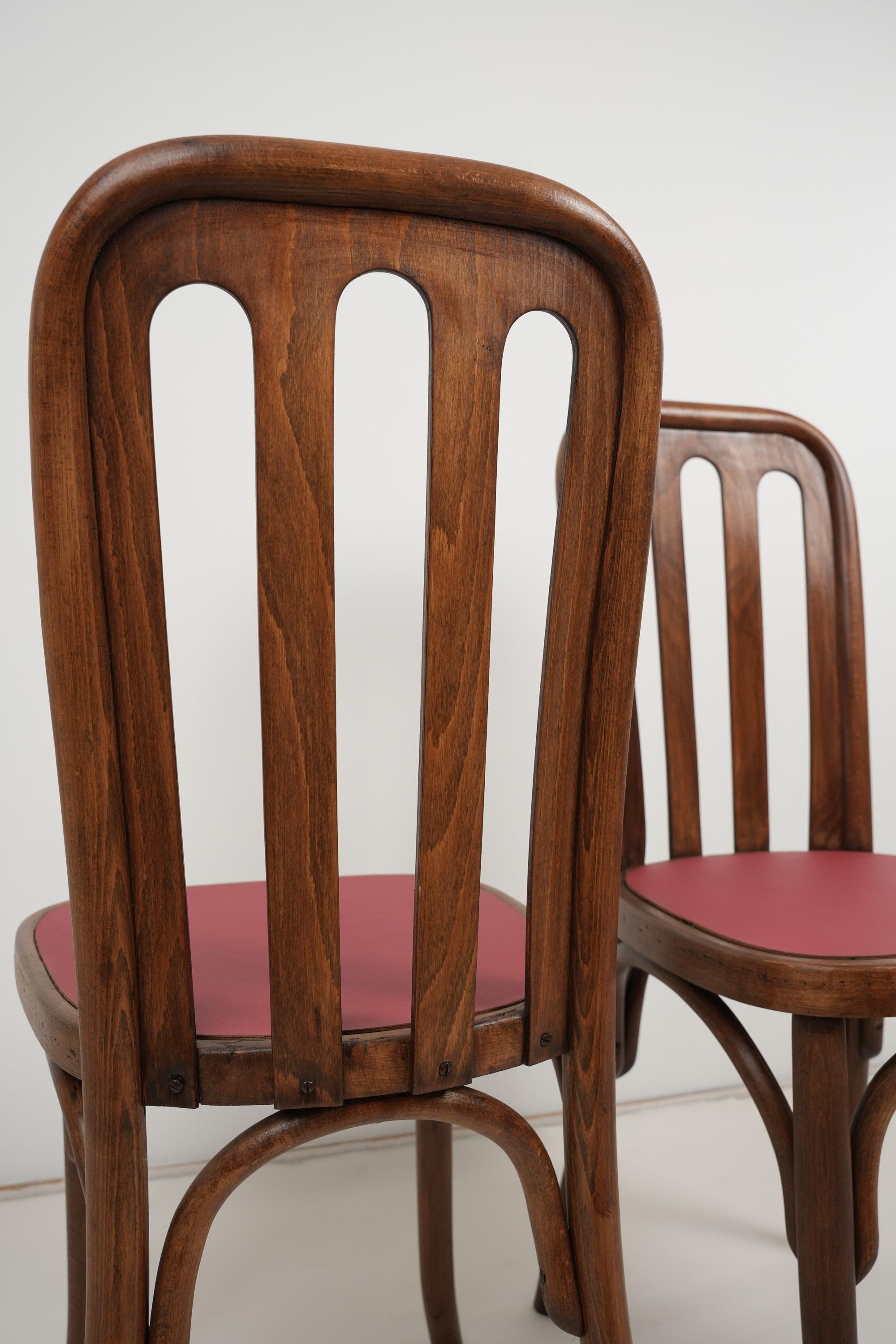 Early 20th Century Josef Hoffmann Chairs Set of Two Austria 1905 For Sale