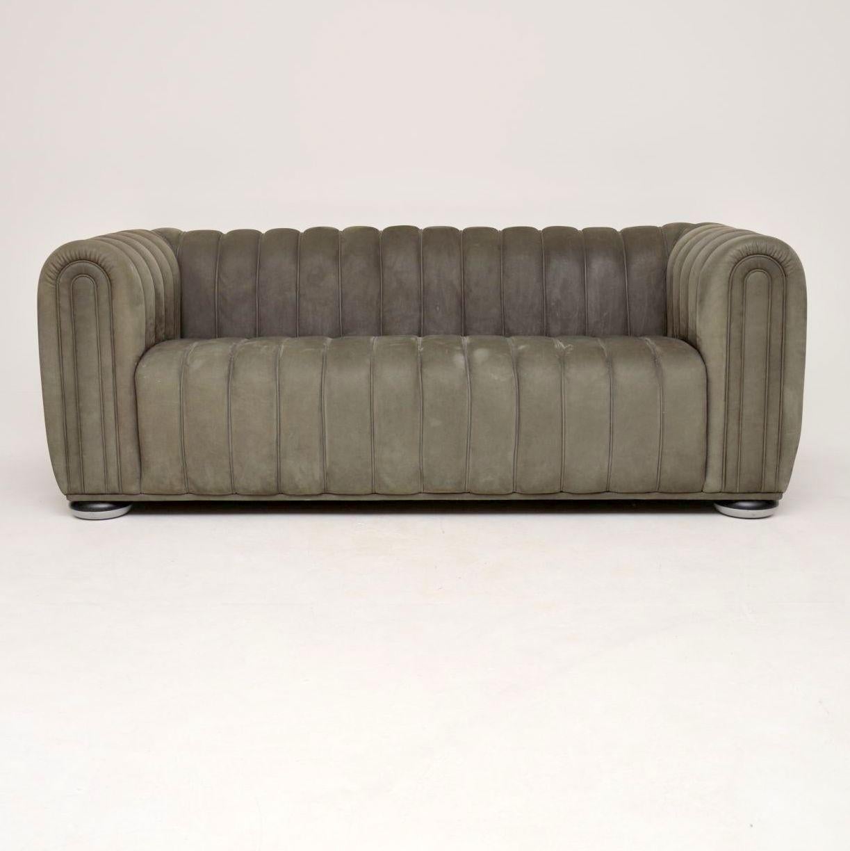 Josef Hoffmann Club 1910 Sofa in Nubuck Leather by Wittmann 1