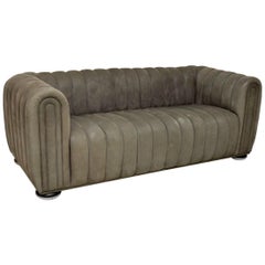 Vintage Josef Hoffmann Club 1910 Sofa in Nubuck Leather by Wittmann