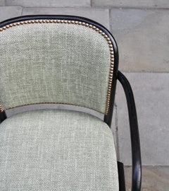 Josef Hoffmann Cotton and Brass Set of Eight No. 811 Chairs