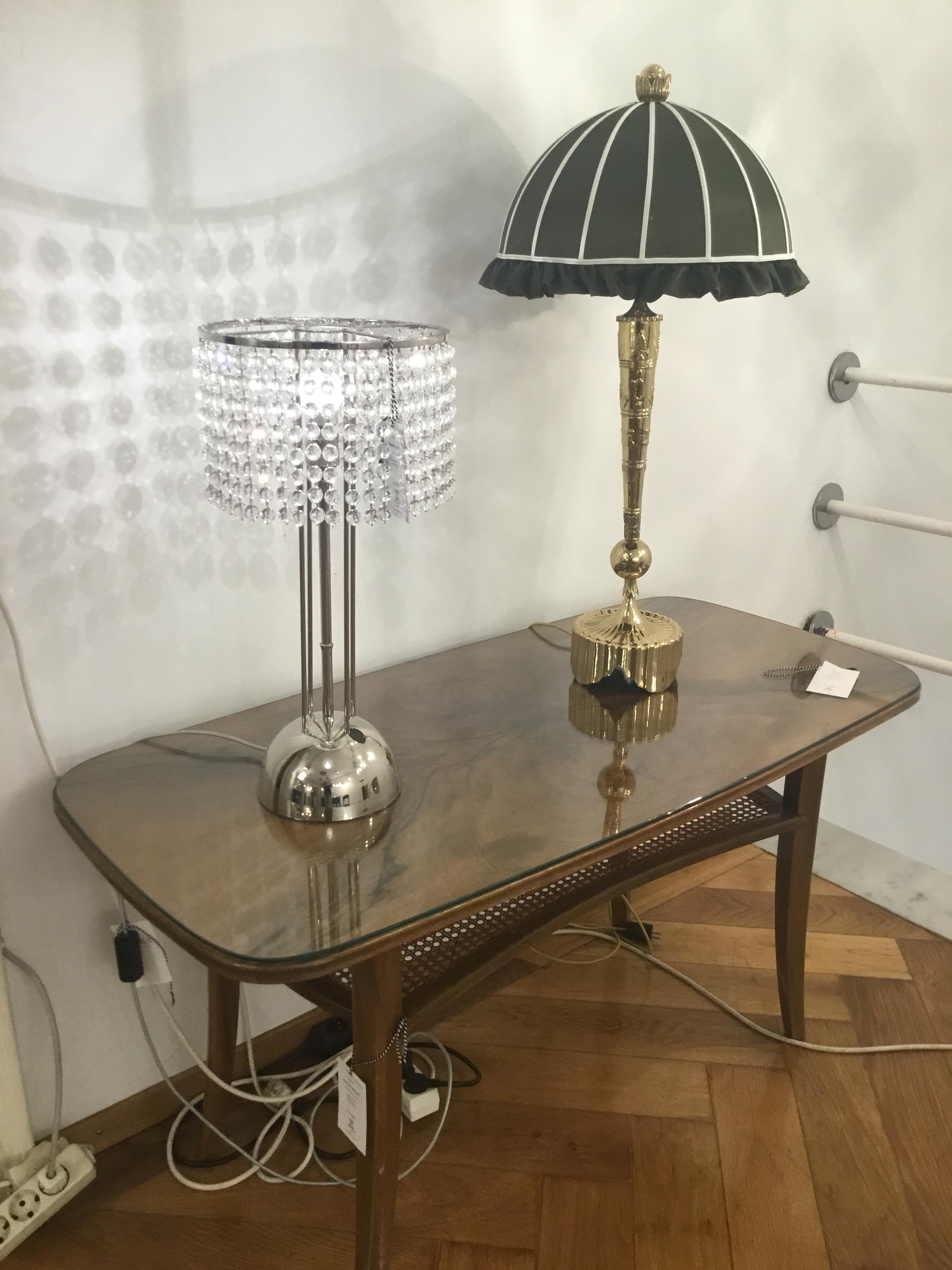 Hand-Crafted Josef Hoffmann Crystal Table Lamp Jugendstil Vienna Secession, Re Edtion For Sale