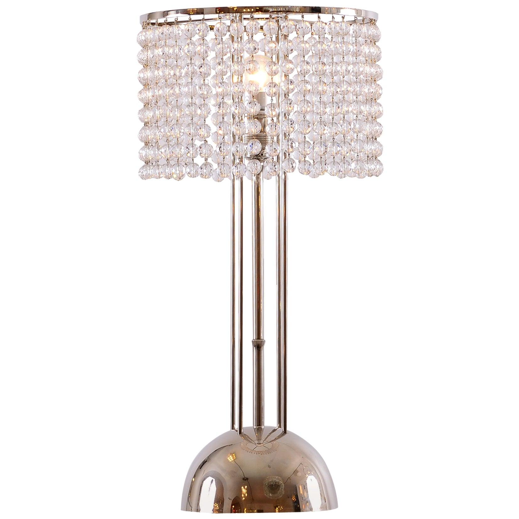 Josef Hoffmann Crystal Table Lamp Jugendstil Vienna Secession, Re Edtion For Sale