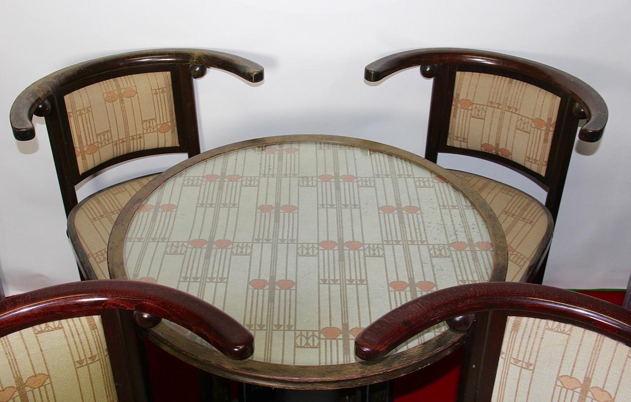 Groupe de sièges Fledermaus de Josef Hoffmann, Suite, Thonet, Art Nouveau, Déco État moyen - En vente à Berlin, DE