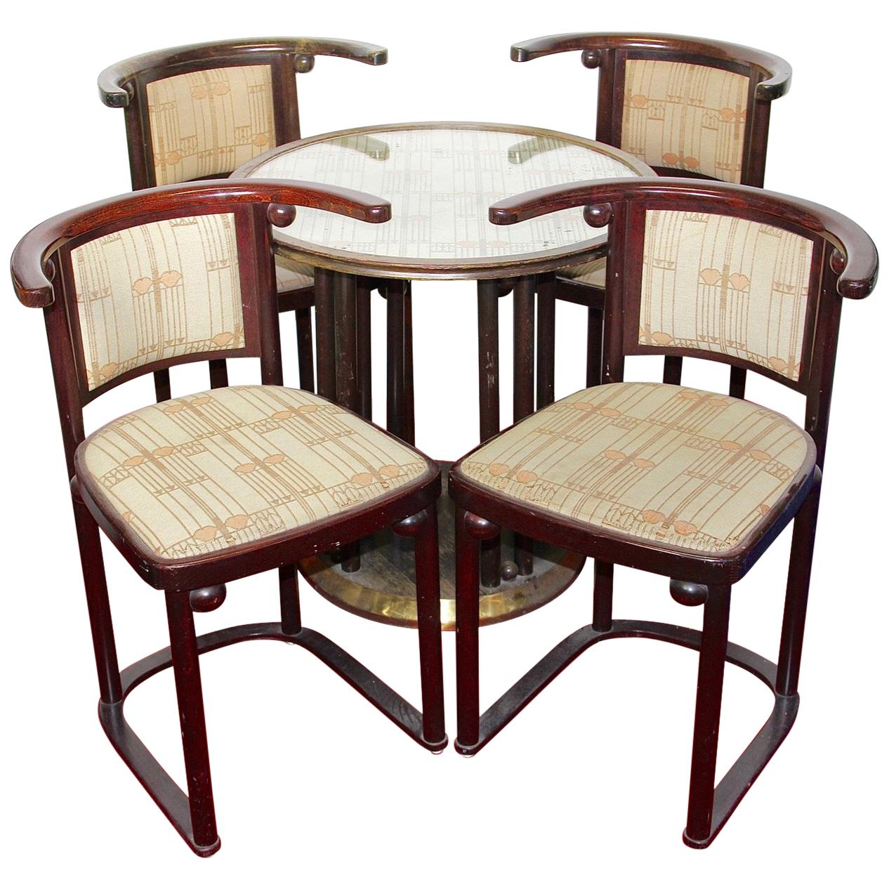 Groupe de sièges Fledermaus de Josef Hoffmann, Suite, Thonet, Art Nouveau, Déco en vente