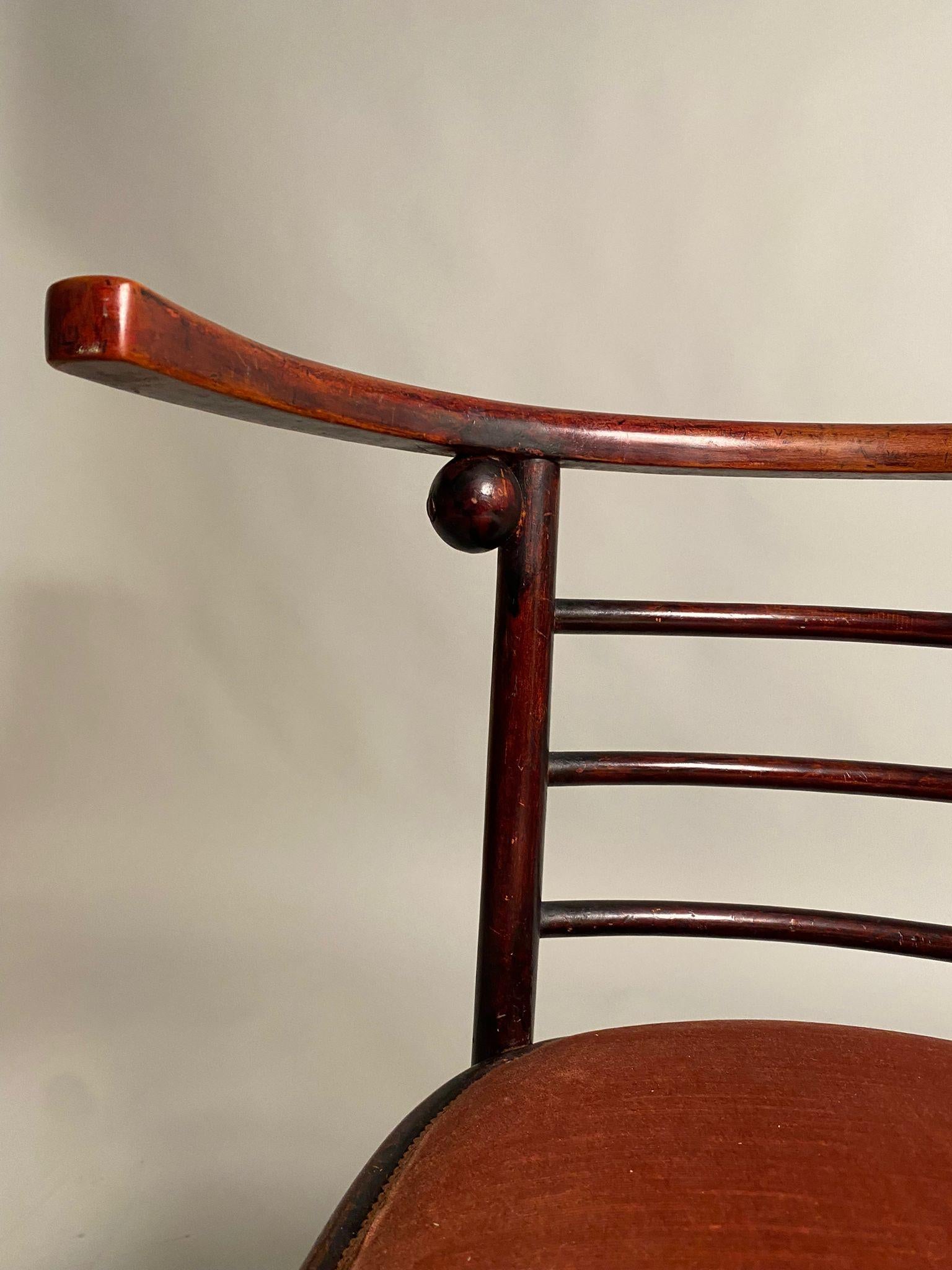 Vienna Secession Josef Hoffmann, Fledermaus Chair for J.J. Kohn, Austria, 1905