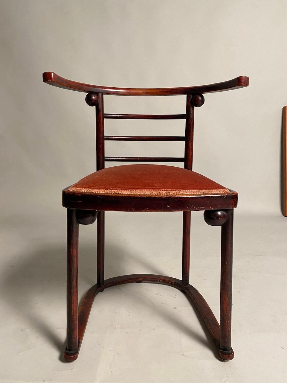 Early 20th Century Josef Hoffmann, Fledermaus Chair for J.J. Kohn, Austria, 1905