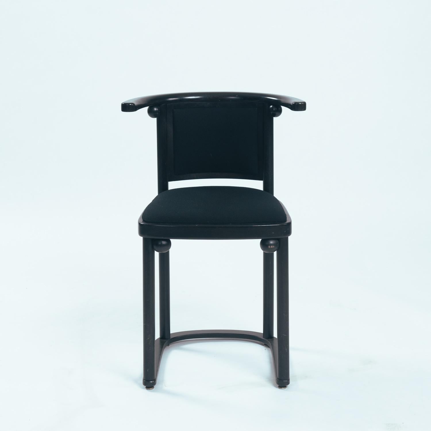 Fledermaus Chairs by Josef Hoffmann for Wittmann, 1980s

Fledermaus set in Art Nouveau style consisting of three chairs, executed by the company Wittmann. The design is by Josef Hoffmann from 1905 for the Cabaret Fledermaus and was originally