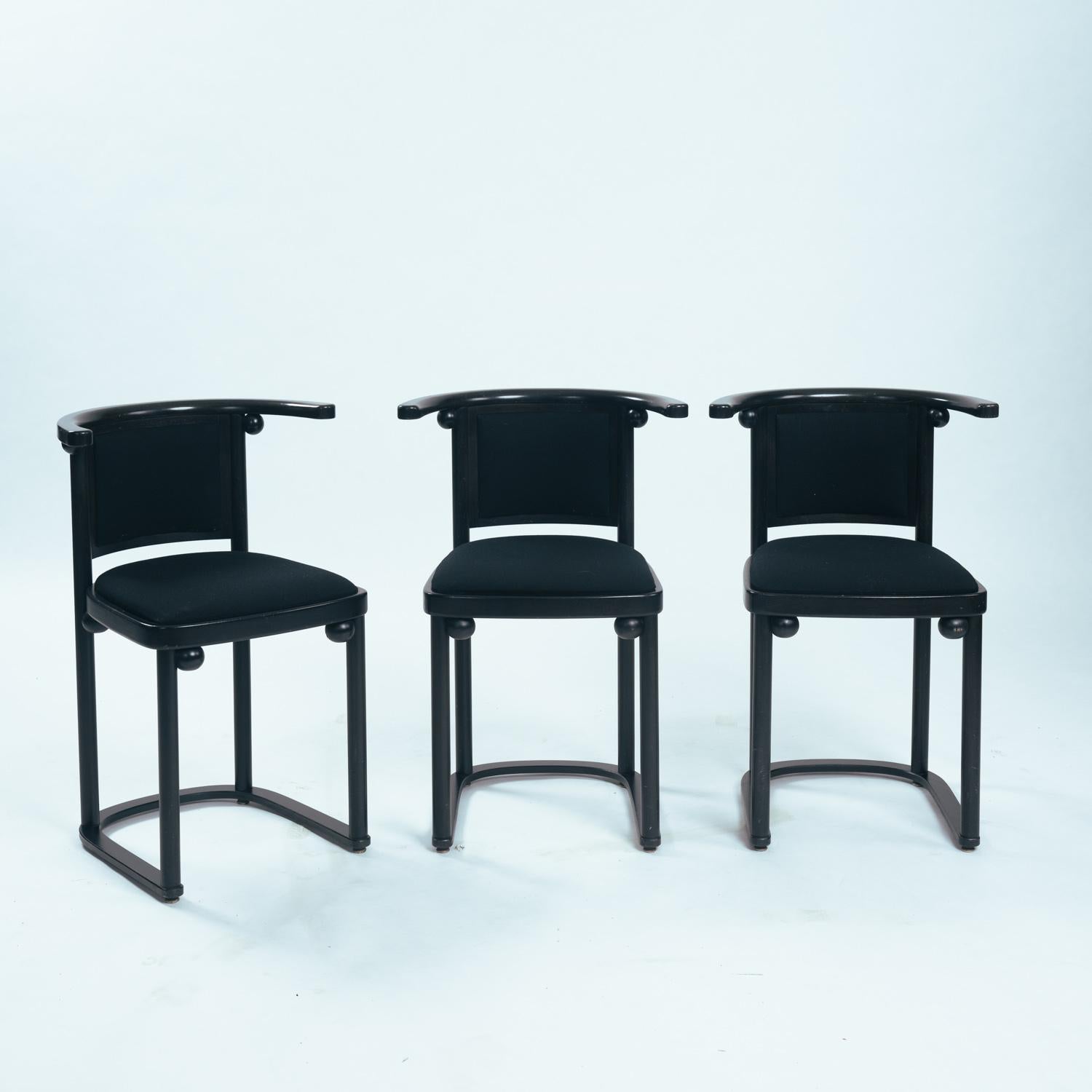 Early 20th Century Josef Hoffmann Fledermaus chairs by Wittmann, Art Nouveau, Austria 1920s