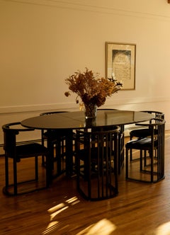 Josef Hoffmann Fledermaus Chairs by Wittmann, Set of 8
