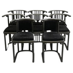 Josef Hoffmann Fledermaus Chairs by Wittmann, Set of 8