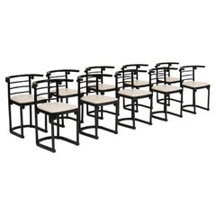 Josef Hoffmann „Fledermaus“-Stühle, Modell Nr. 728, Zehnteilig, Satz von zehn Stühlen