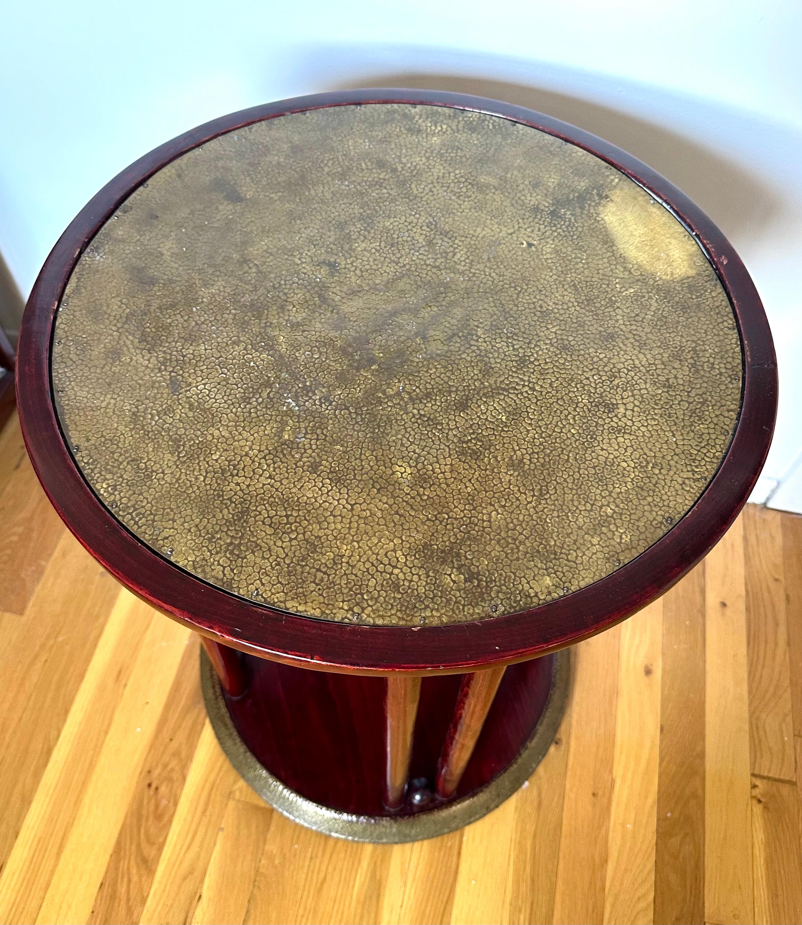 Hammered Josef Hoffmann “Fledermaus” Occasional Table Mod. 728/T For Sale