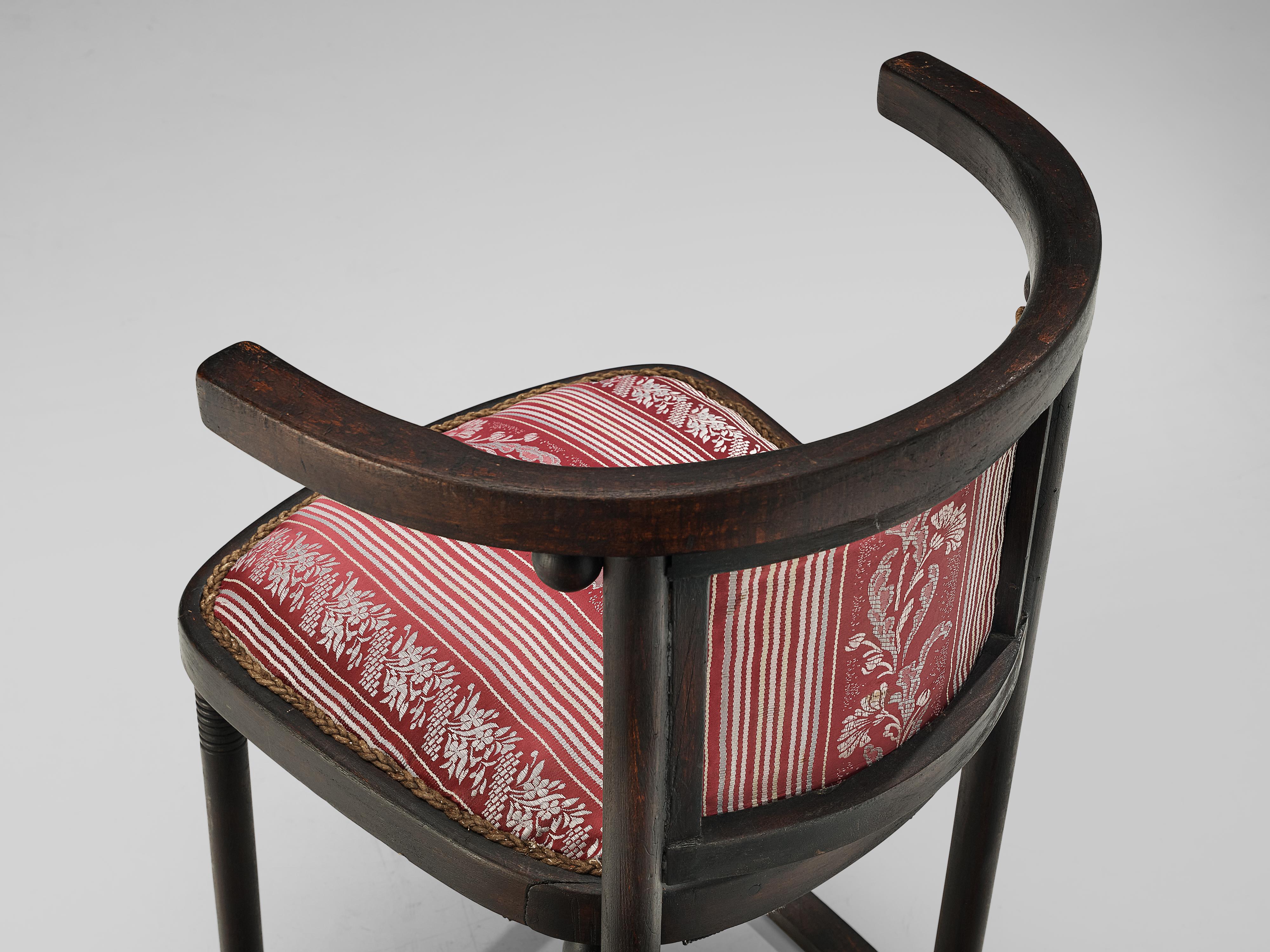 Early 20th Century Josef Hoffmann ‘Fledermaus’ Dining Chairs in Floral Upholstery