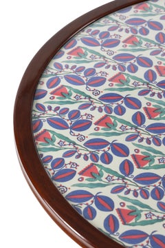 Mesa "Fledermaus" de Josef Hoffmann con tapa de cristal y pie de latón ca. 1906