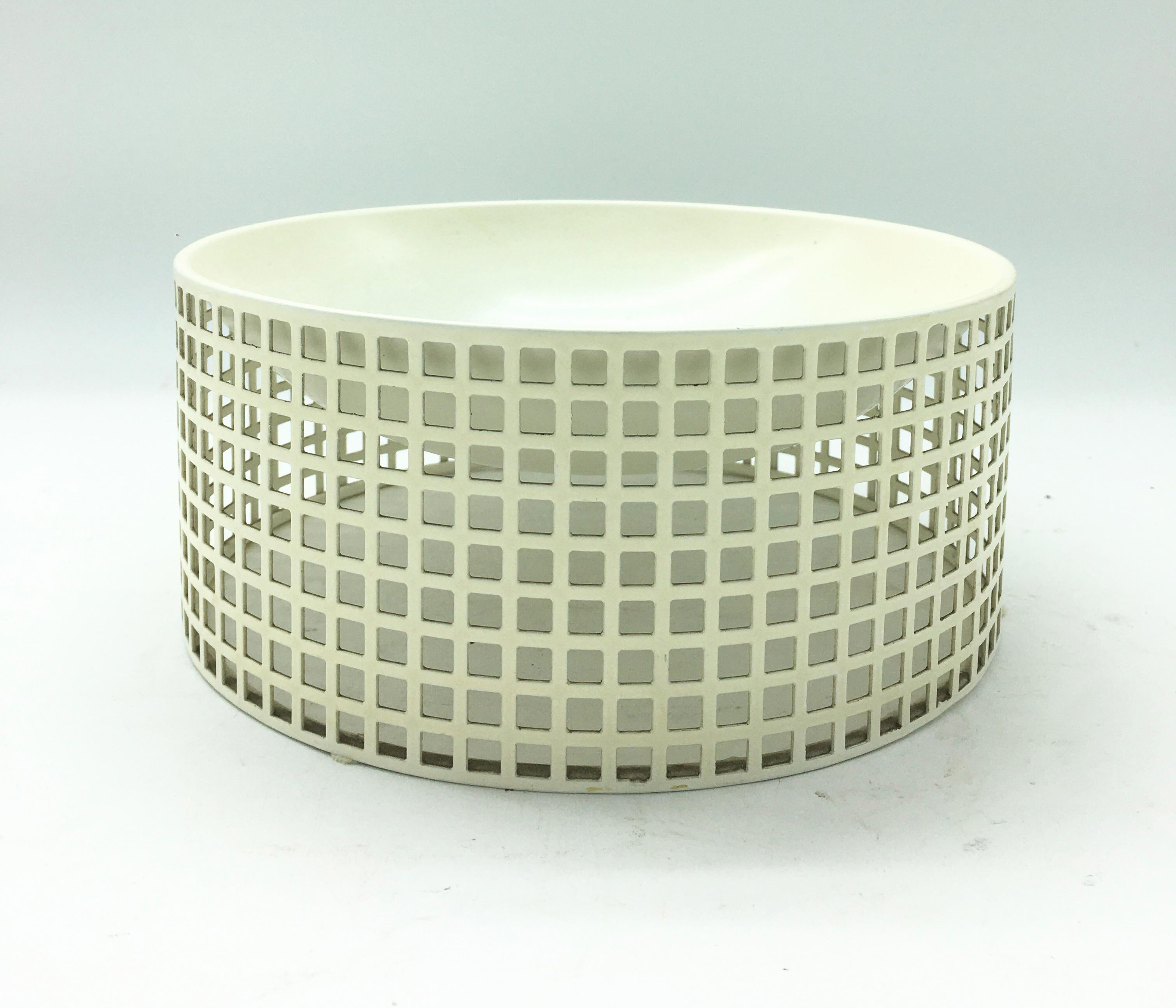 Mid-Century Modern Josef Hoffmann for Bieffeplast White Centerpiece, Italy, 1980s