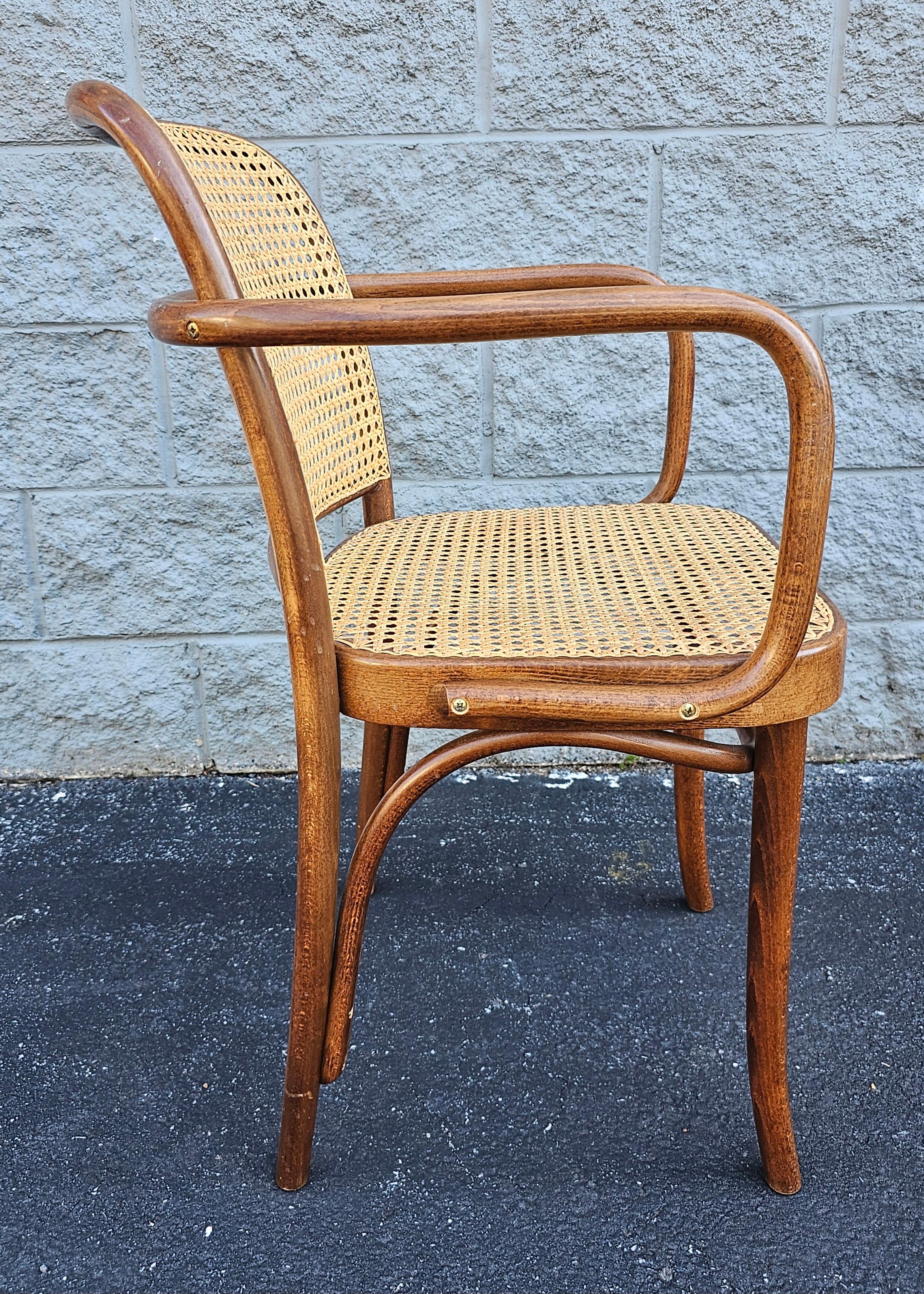 Mid-Century Modern Josef Hoffmann for FMG Poland Bentwood and Cane 