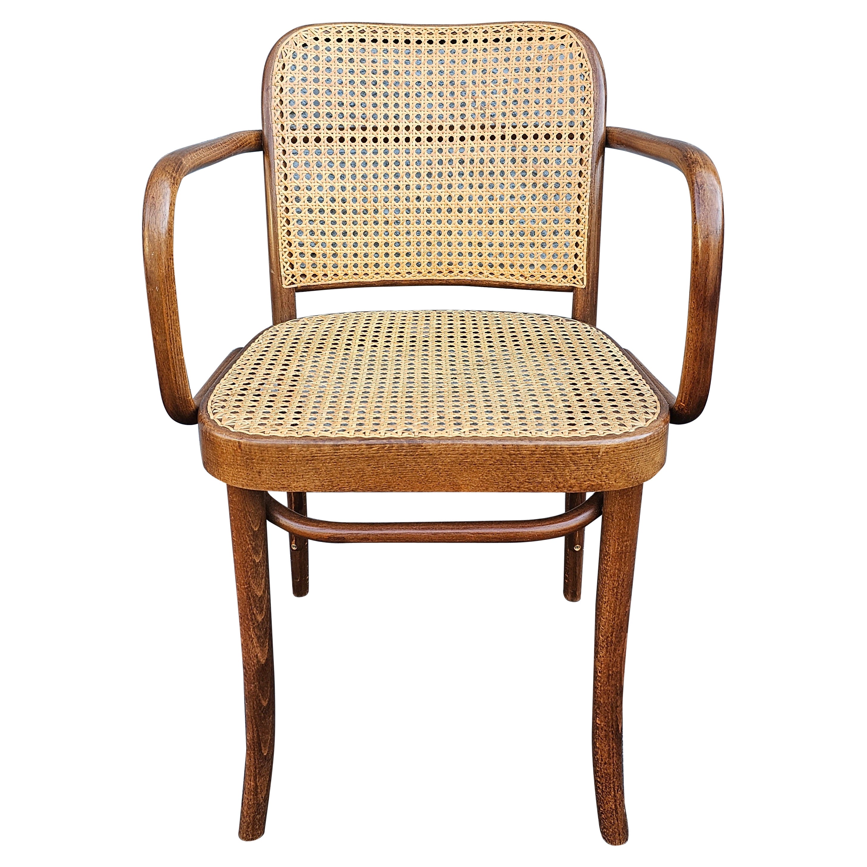 Josef Hoffmann for FMG Poland Bentwood and Cane "Prague" Armchair