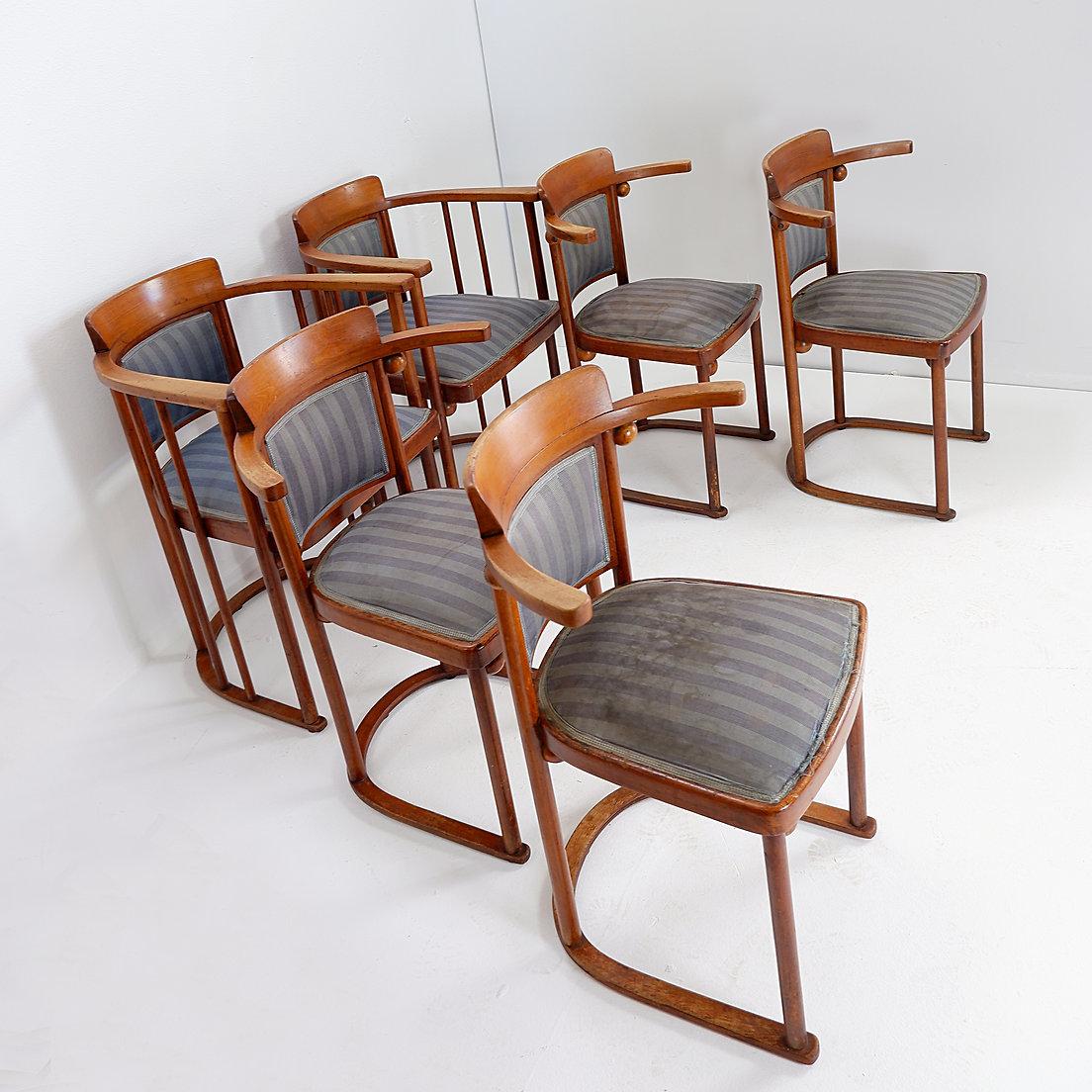 Josef Hoffmann for Jacob et Josef Kohn Art nouveau seating set 4+2 7