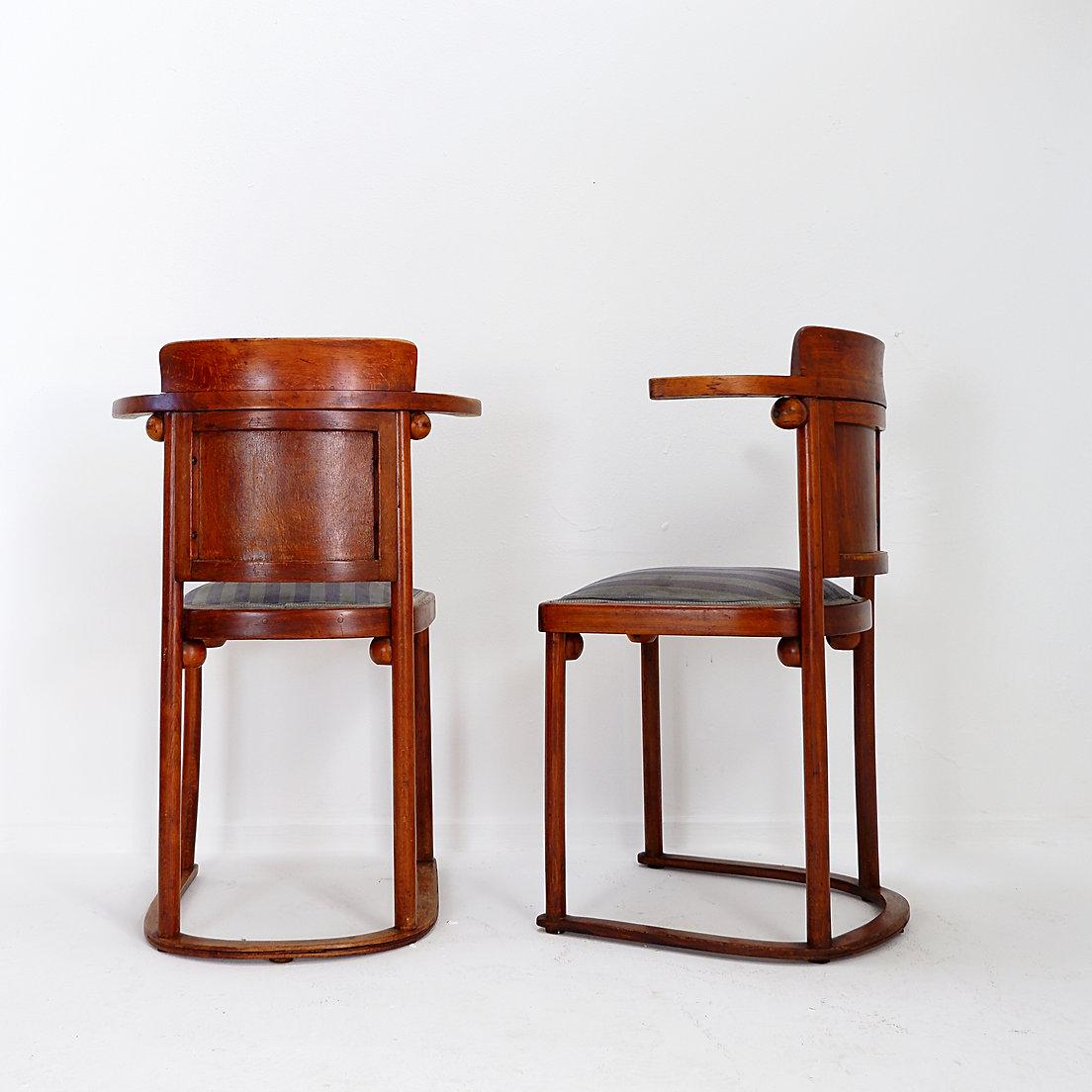 20th Century Josef Hoffmann for Jacob et Josef Kohn Art nouveau seating set 4+2