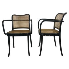 Josef Hoffmann for Stendig Bentwood Cane Dining Chairs, Set of Eight