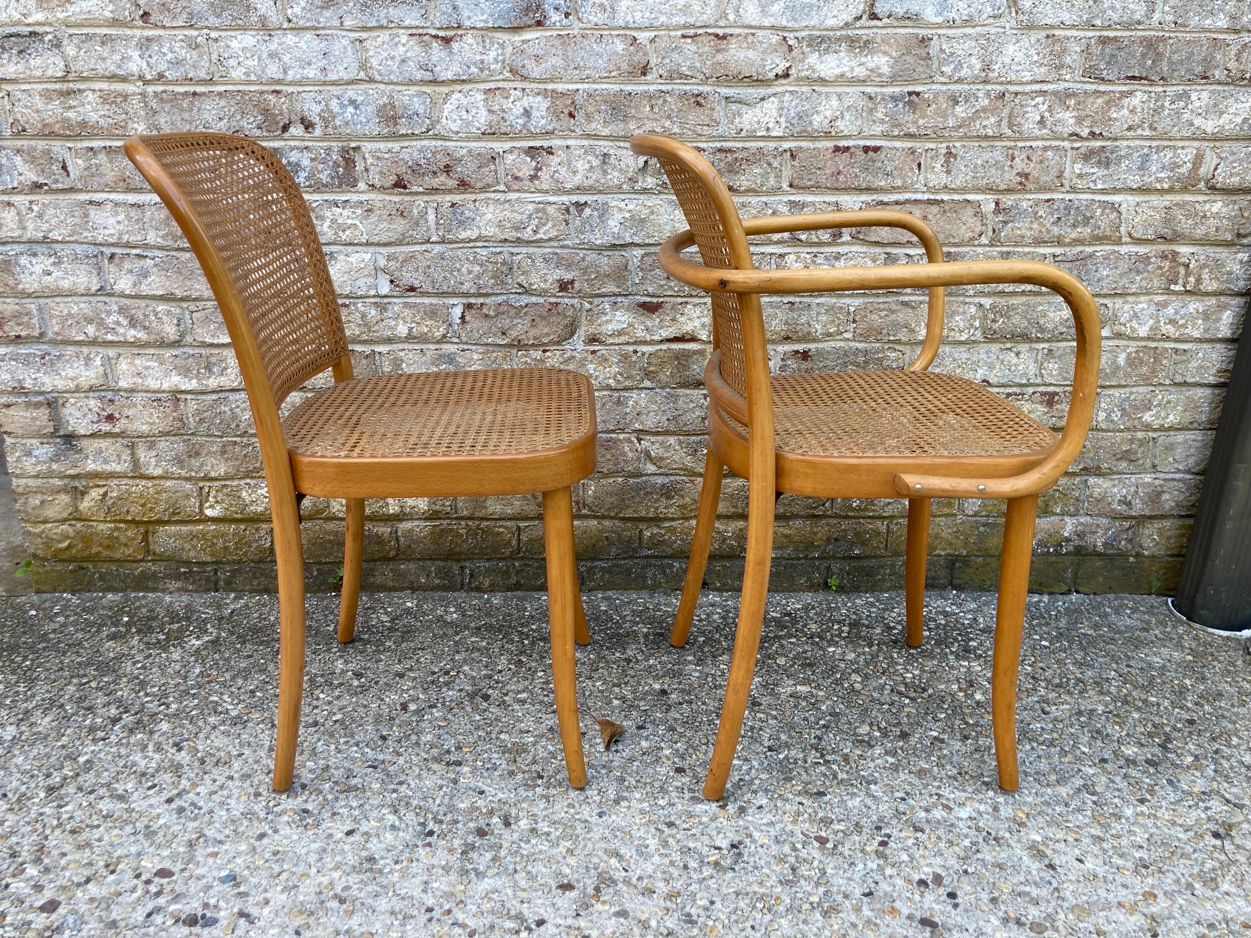 Cane Josef Hoffmann for Stendig Dining Chairs For Sale