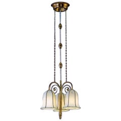 Josef Hoffmann per la Wiener Werkstaette Lampada da soffitto con paralumi in tessuto, Re Edition