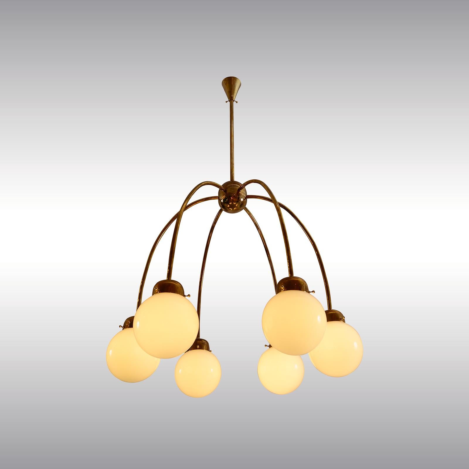 Josef Hoffmann for Wiener Werkstaette Art Deco Ceiling Lamp, Re-Edition For Sale 3