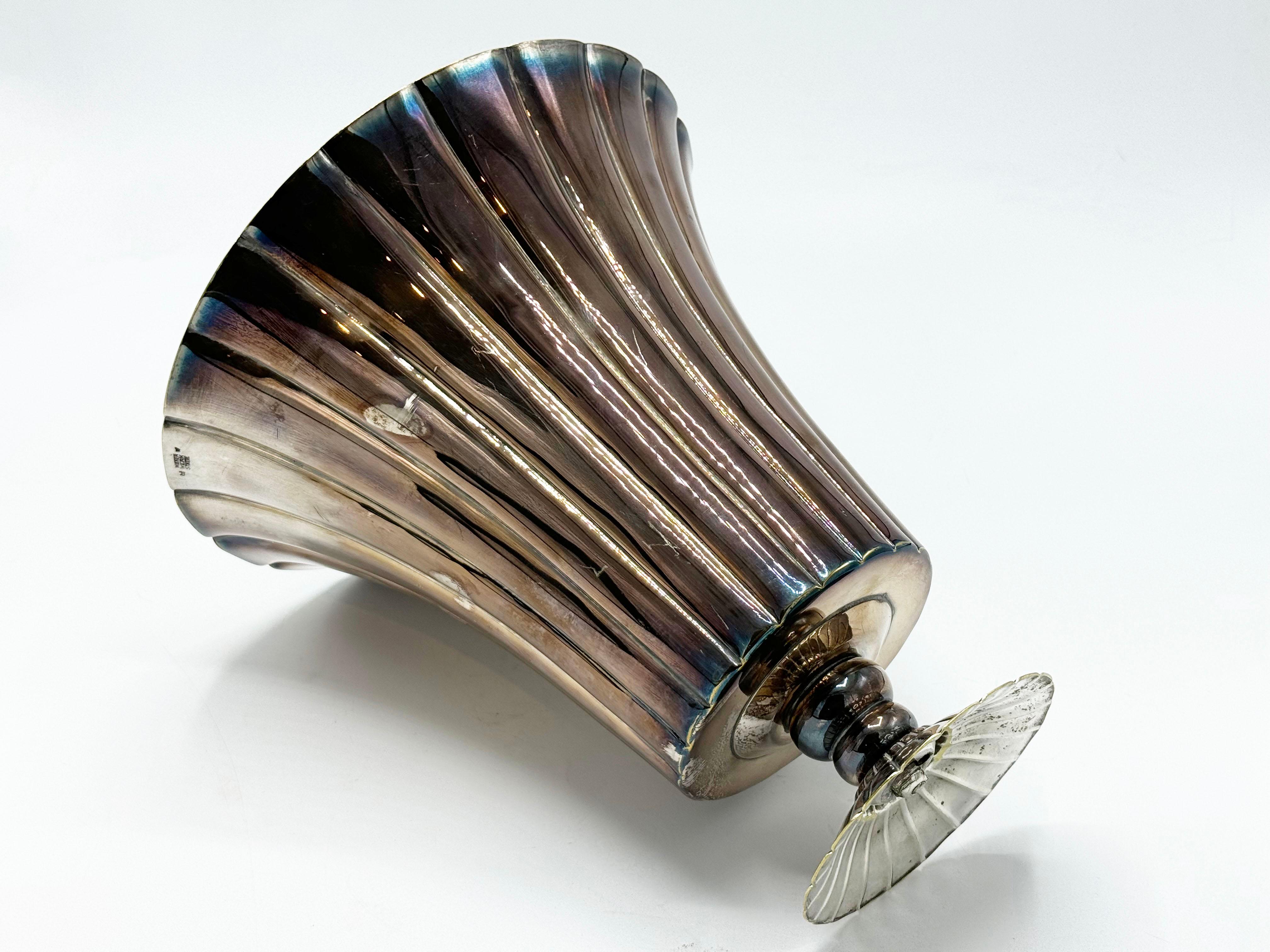 Josef Hoffmann für Wiener Werkstatte Wien um 1930 Metallvase 4