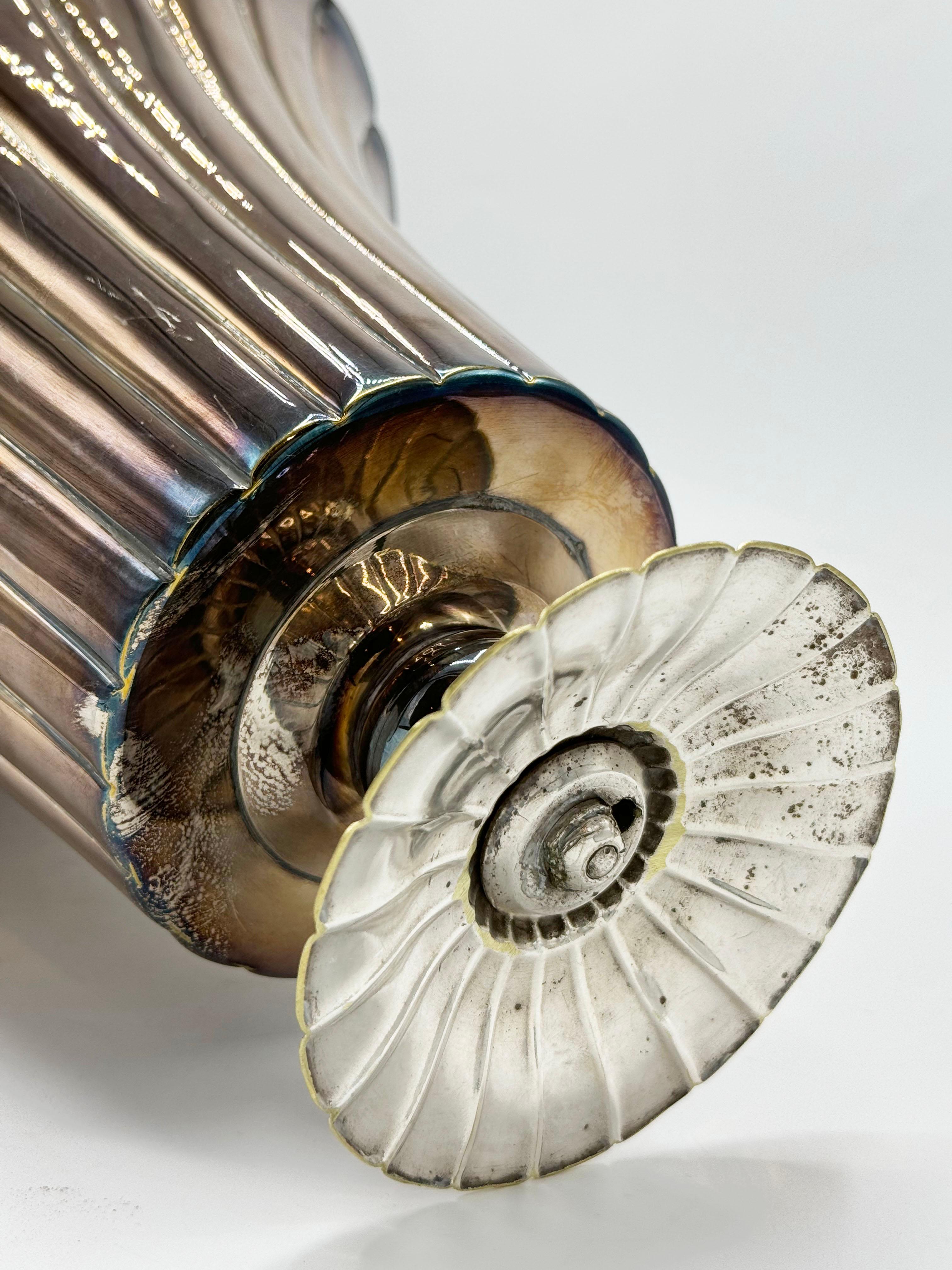 Josef Hoffmann für Wiener Werkstatte Wien um 1930 Metallvase 5