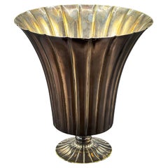 Josef Hoffmann für Wiener Werkstatte Wien um 1930 Metallvase