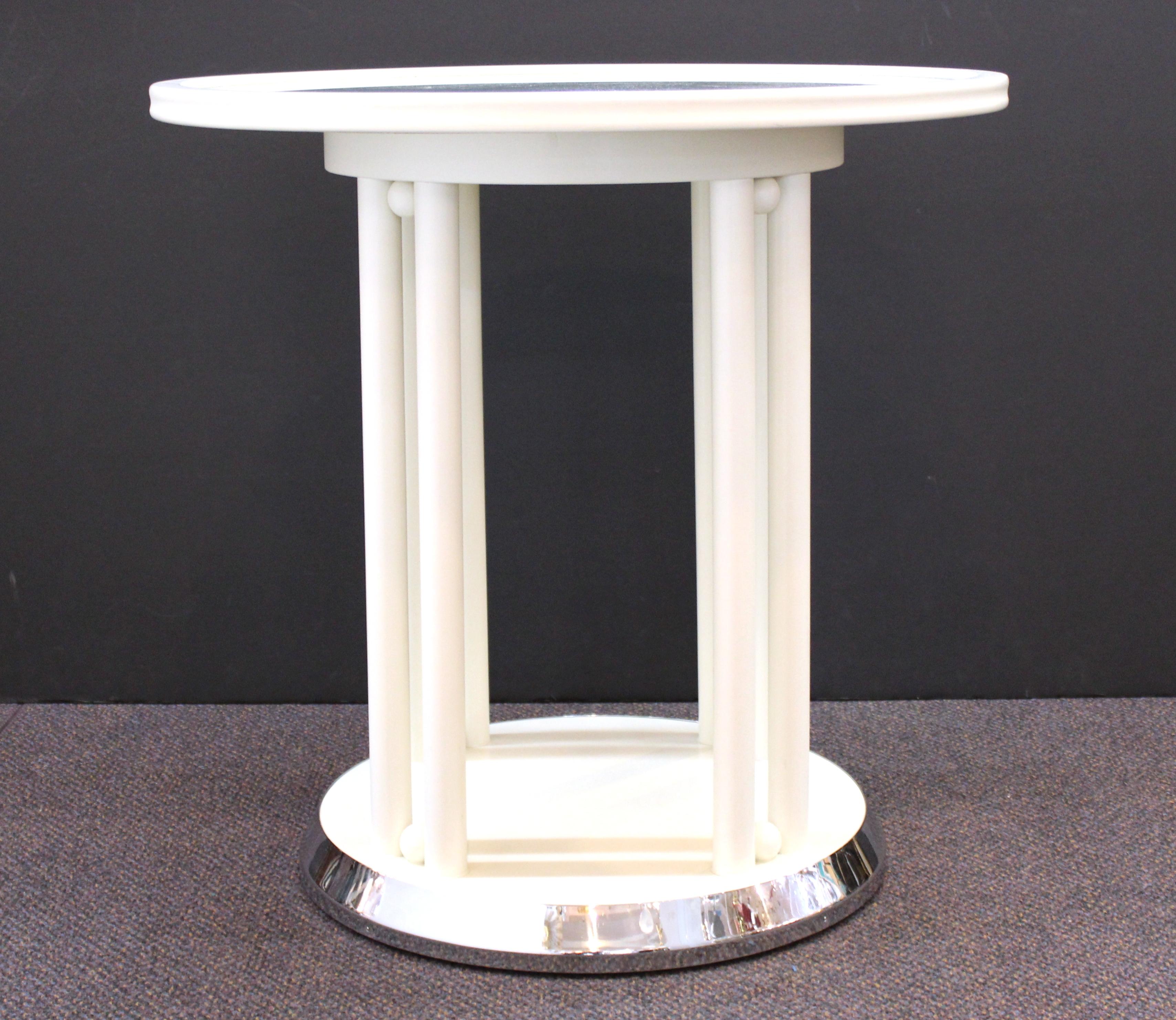 Josef Hoffmann for Wittmann Viennese Secessionist 'Fledermaus' Table in White In Good Condition In New York, NY