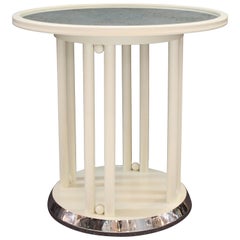 Table "Fledermaus" de Josef Hoffmann pour Wittmann:: de style sécessionniste viennois:: en blanc